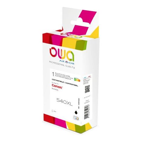 Cartouche Owa compatible Canon PG540XL noire pour imprimante jet d'encre