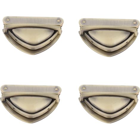 Lot de 4 fermoirs métalliques pour la fabrication de sacs à main, fermeture à pression pour sac en cuir, à faire soi-même (bronze)
