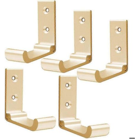 Lot de 5 crochets pliables muraux pour serviettes et vêtements, antirouille.