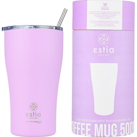 Taza térmica de 500 ml color lavanda. (1/5)