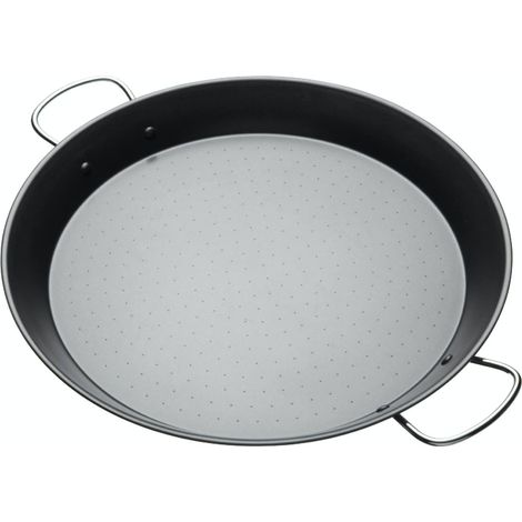 WORLD OF FLAVORS World of Flavours Mediterraner Antihaft-Paella-Topf, schwarz, 38,5 cm