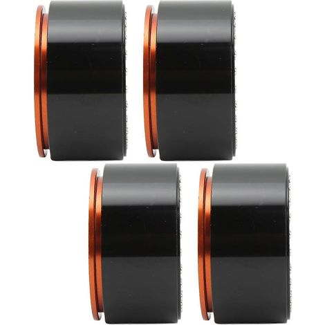 Un ensemble de 4 moyeux de roues télécommandés en alliage d'aluminium de 2,2 pouces, compatibles avec les voitures crawler à l'échelle 1/10, orange. (1/5)