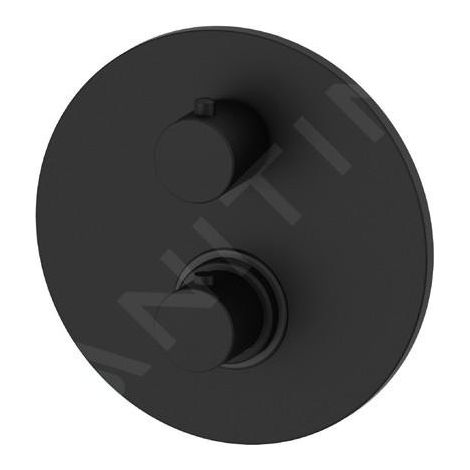 Mitigeur thermostatique de douche à encastrer 3 sorties couleur noir mat Paffoni Light LIQ019NO  Noir mat - 3 sortie