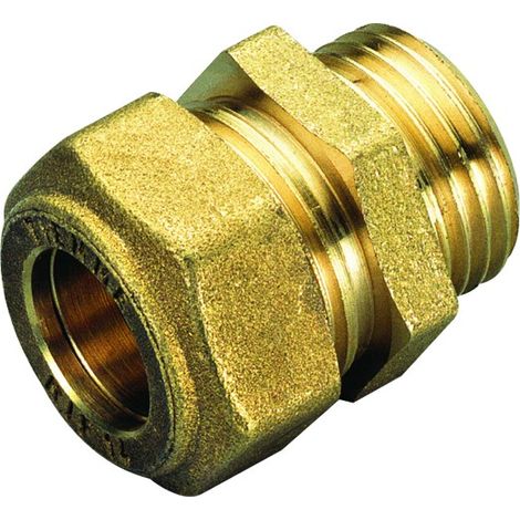 RACCORDO DIRITTO MASCHIO PER GAS CON TENUTA O-RING PER TUBO RAME MODELLO 1350 1/2 ø14   TIEMME RACCORDERIE SPA