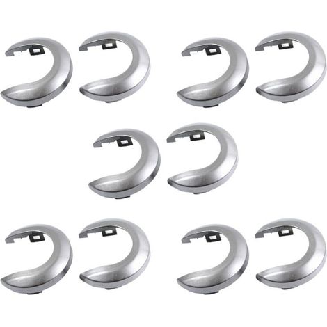 Dieci emblemi per le maniglie interne delle portiere dei modelli Nissan Tiida 1.6L e Livina NV200 dal 2005 al 2010, di colore grigio argento. (1/3)