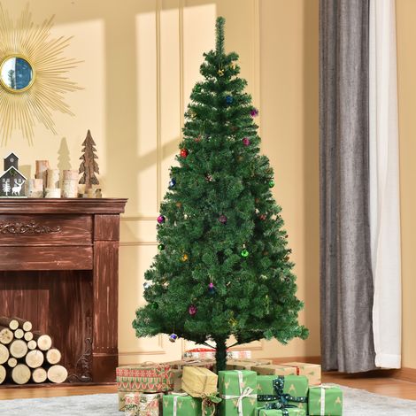 Vert - Sapin de Noël artificiel 180 cm doté de 624 branches Ornements Pommes de pin décoration de Noël pour intérieurs (1/4)