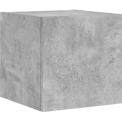 Mueble TV multimedia estantería para televisión buffet para televisión comedor salón dormitorio montado en la pared con luces LED 30,5 x 35 x 30 cm gris 020027872 (1/5)