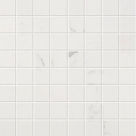 Mosaïque effet Marbre Blanc Calacatta Extra 3,5x3,5 cm Quadra 30x30x0,95 cm Mat Clarenza - Sol et mur intérieur (vendu par carton de 0,9 m²) - RO'MA CARRELAGE