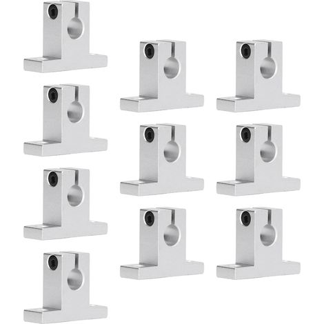 10 supports de rail de guidage linéaire en alliage d'aluminium, lot de 10, charge lourde, mouvement fluide, fixation pour tige linéaire (1/5)