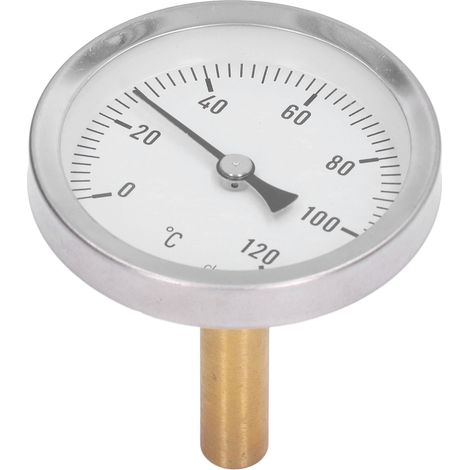 Horizontales Thermometer 63 mm, Aluminiumzifferblatt 0-120 °C, Bimetall für Backofen, Grill (Modell: TS-W51) (1/5)