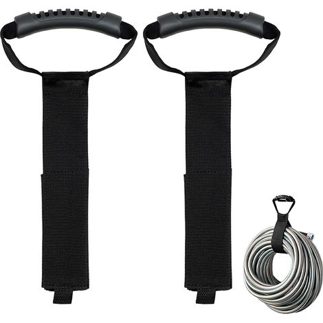 Lot de 2 Sangle de Rangement, Organisateur de Rallonges et de Tuyaux Avec Poignées, pour Ranger des Câbles Rallonge, des Tuyaux des Fils, des Cordespo (1/5)