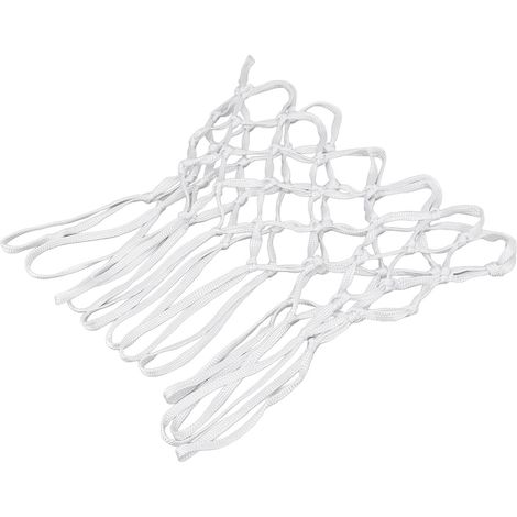 Filet de Basket 2 Pièces en Nylon Blanc Résistant, Universel pour Panier de Basketball Intérieur/Extérieur, Haute Durabilité Toutes Saisons (1/5)