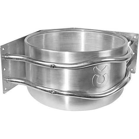 Mangeoire pour chevaux à paroi d'angle ronde en aluminium avec protection contre les chocs