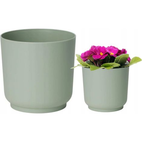 Vaso da fiori verde opaco ECO RICICLATO Satina 15x14,9cm
