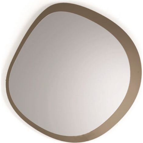 Specchio sagomato 88x90 cm FILL con cornice Bronzo (1/2)