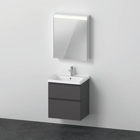DURAVIT DE0145L49490000 Meuble-lavabo avec WTU et armoire miroir D