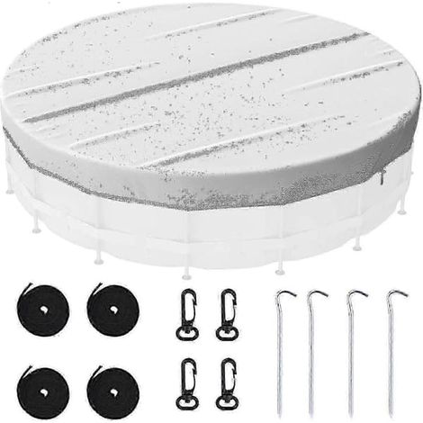 Accessoires pour piscine et spaCouverture gonflable coupe-vent pour piscine - Couverture ronde anti-poussière pour spas/piscines 2025 neuve 1,83 m (1/5)