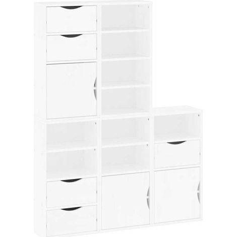 Buffet,Bahut,Armoires latérales 5 pcs ODDA blanc 40x24x79 cm bois massif pin CFW97203 (1/5)