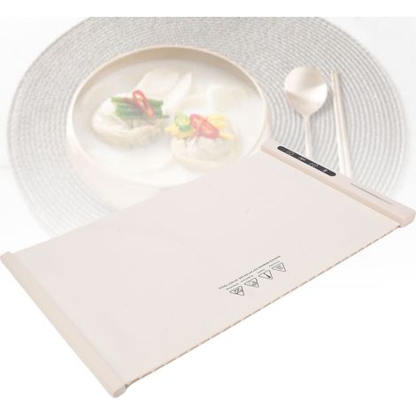 Plateau chauffant électrique 300 W en silicone imperméable et pliable, avec 8 niveaux de température, idéal pour les fêtes, les réunions et un usage quotidien (lait, café, etc.). Prise US. (1/5)