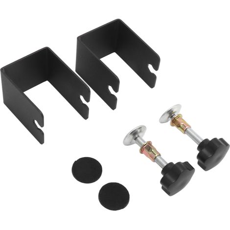 Clips de fixation pour façades de tiroirs, revêtement électrostatique, clips pour tiroirs de meubles, noir (1/5)