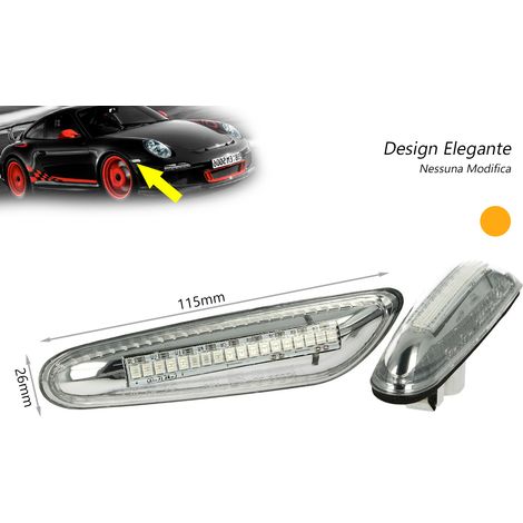 Kit Freccia Laterale a Led Side Marker Dinamica Lente Trasparente BMW E46 E36 E90 E91 E60 E61 E81 E82 E87 E88 E92 E93 X1 E84 X3 E83 X5 E53 (1/3)
