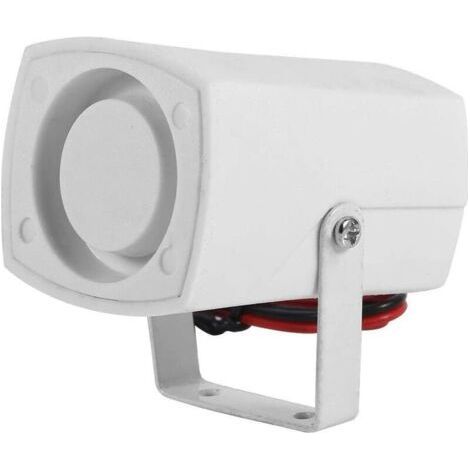 BUNTHAUS Sirène d'alarme Filaire Mini Siren Horn Haut-Parleur D'avertissement Alarme Corne Sirène Fort Maison Sécurité du Système D'alarme Sonore avec Soutien 110dB 12V pour Home Office Shop Garage Sé (1/4)