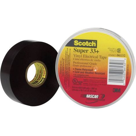 Scotch Super 33+ Nastro Adesivo Elettrico Nero 19 mm x 6 m