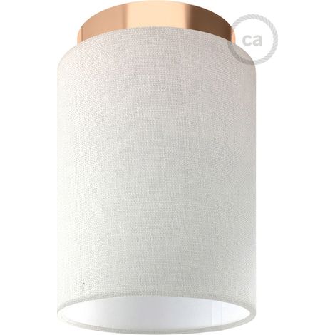 Fermaluce Metal con paralume Cilindro, lampada filomuro