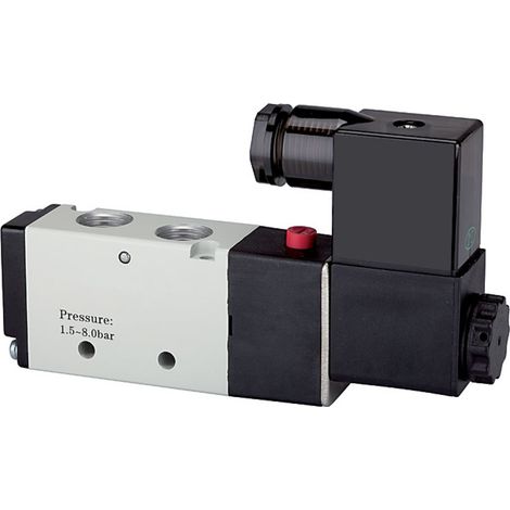 Riegler 5/2-Wegeventil elektropneu. »4V« monost., G 1/4, 24VDC, 850l/min (1/3)
