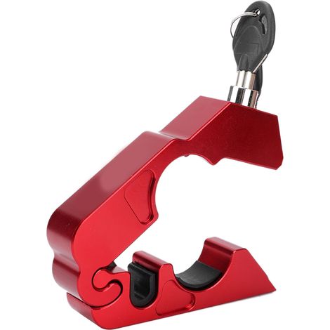 Levier de verrouillage antivol universel en alliage d'aluminium CNC pour moto (rouge) (1/5)