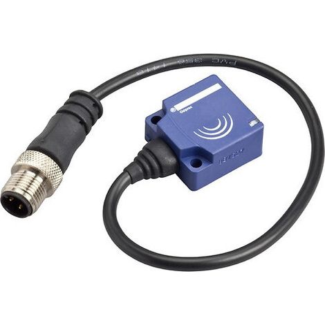 Détecteur inductif OsiSense XS7 plat 26x26mm portée 10mm connecteur M12 déporté (XS7E1A1PAL01M12)