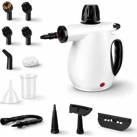Nettoyeur Vapeur Portable 350ml,12 Accessoires, Multi-Usage, Nettoyage sans Produits Chimiques pour Carrelage, Salle de Bain, Cuisinière, Meubles et Cuisine (1/5)