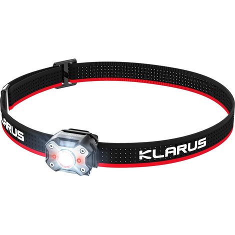 Linterna frontal recargable HM3 de 670 lúmenes + luz de advertencia roja, lámpara de hombro ajustable a 180° y lámpara con clip, adecuada para acampar, pescar y pasear perros (1/5)