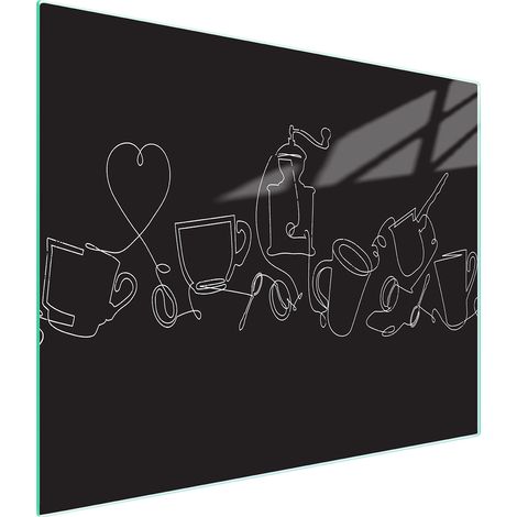 TAGLIERE IN VETRO 52x30 NERO (1/5)