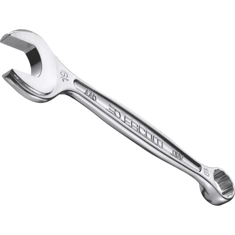 Facom – Clé mixte OVG 3/4' – Longueur 216 mm – Tête polygonale OGV inclinée 15° pour accès facile – Finition chromée satinée