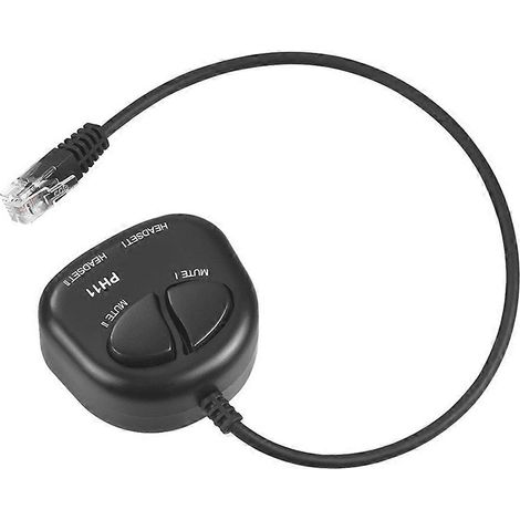 Adaptateur de formation à deux interrupteurs de sourdine, deux prises RJ9 vers fiche mâle RJ9 pour casque de centre d'appels, adaptateur de formation 4P4C (1/5)