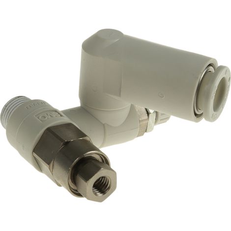 Régulateur de débit SMC ASP, R 1/8 Mâle ( Prix pour 1 )