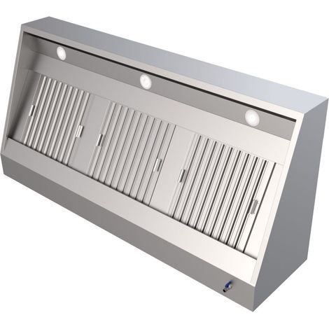 Hotte Murale Sans Moteur Profondeur 950 mm - L 1000 à 3000 mm - Combisteel (1/2)