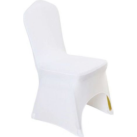 4 pièces Housses de Chaise Extensible Couverture de Siège de Banquet Protection Hôtel Décor de Restaurant Mariage Anniversaire Fête Blanc (1/3)