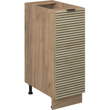 Armadio cucina dispensa alto Fame-Line, Pannello in quercia, 30 cm senza piano di lavoro, Vicco