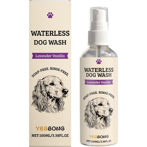 Solution nettoyante sans rinçage pour animaux, nettoyage quotidien pratique, détachage et spray rafraîchissant pour le pelage – 100 ml -- DTEKGAZ (1/5)