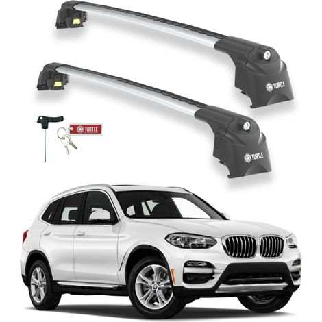 TURTLE kompatibel mit Bmw X3 (G01) 2018-2025 Dachträger Air2 Grau (1/5)