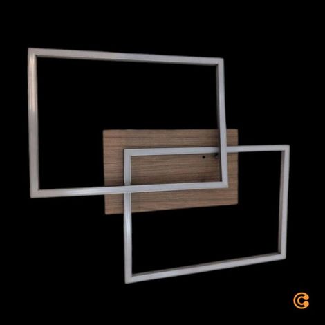 [GEBRAUCHT] B-Ware JUST LIGHT Deckenleuchte Iven LED Lampe dimmbar Fernbedienung stahl holz (1/2)