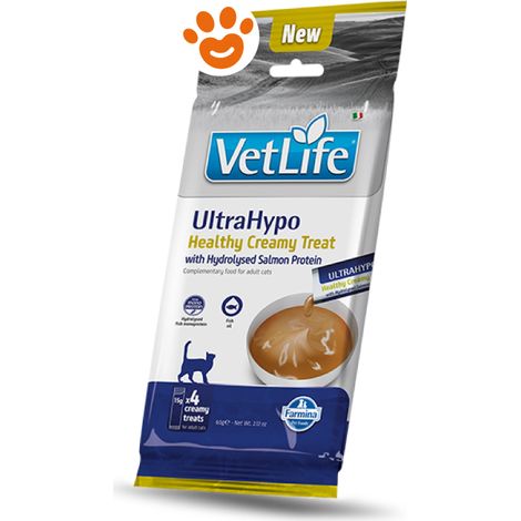 Farmina Cat Vet Life Ultrahypo Creamy Hydrolysed al Salmone - Bustina 60 Gr - Snack