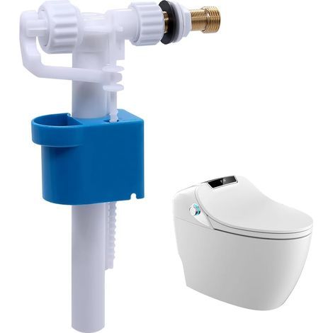 Universelles WC-Spülkasten-Füllventil – Messinganschluss G3/8" und G1/2" – Ersatzteile für Kunststoff- und Keramikspülkästen
