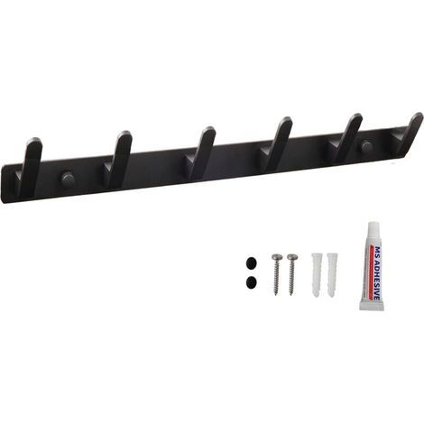 ZOLGINAH Garderobe, Wandgarderobe mit 6 Haken für Badezimmer, Schlafzimmer, Flur, Küche - Zwei Montagemöglichkeiten (1/4)