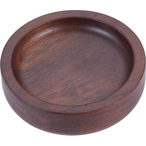 Plateau à Anneaux en Bois Mini Support Rond en Bois Dur pour Bagues de Fiançailles Micro Boîte à Bijoux Plat Décoratif pour Bibelots Bagues Boucles d'oreilles Colliers Bracelets (1/5)