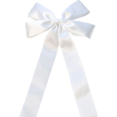 Bowknot - 16 x 33 cm - Décoration De Sapin De Noël Et De Couronne - Blanc - Polyester - 1 Pièce (1/5)