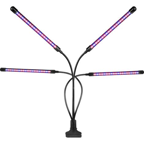 Lampe de croissance de jardinage pour plantes avec tube col de cygne à 360° équipée de 80 lumières LED avec gradation temporisée et lumière de croissance à spectre complet (1/5)