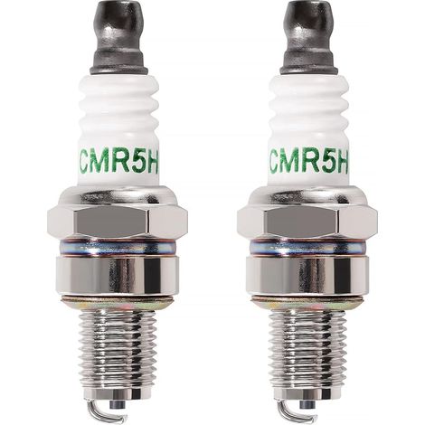 2 Pièces Bougies d'allumage CMR5H, Tondeuse Bougie d'Allumage, Bougie d'allumage Borne Solide Remplacer CM5H / CMR5H / CMR6H / CMR7H, Compatible avec Honda GX25 GX35 moteur (1/5)